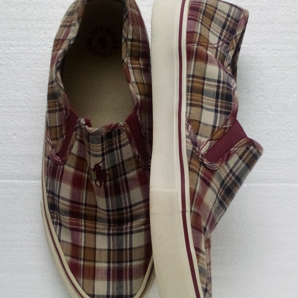 Ralph Lauren Polo Mansheim Canvas Slip On Sneakers Shoes Men's 11D Multicolor - Picture 11 of 14